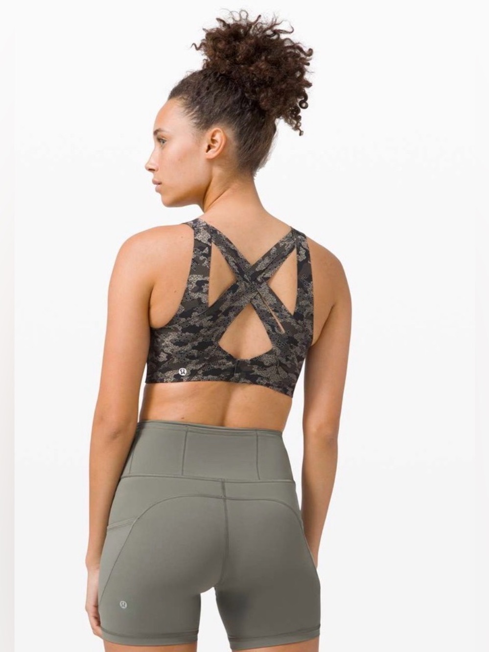 Lululemon Enlite Bra Weave *High Support in Collage Camo Mini Black Multi